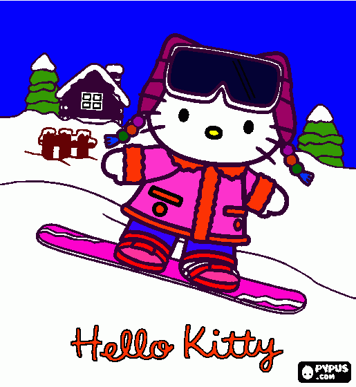gratis malvorlagen Hello Kitty Bild
