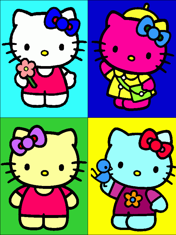gratis malvorlagen Hello Kitty Einladung Leni