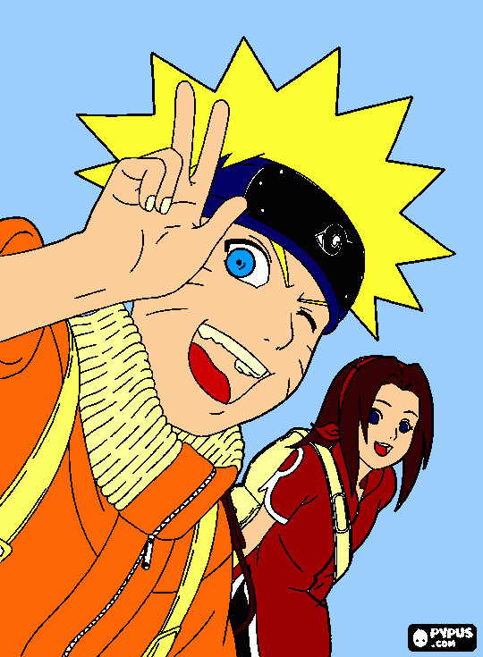 gratis malvorlagen Hitori mit Nartuo Uzumaki auf Mission!