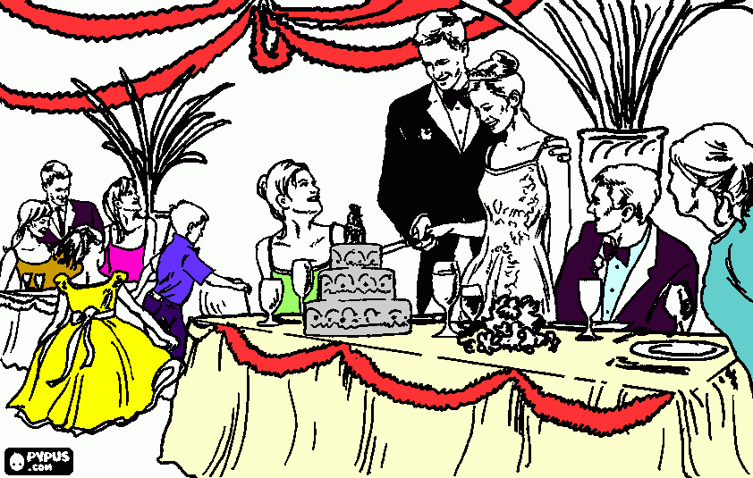 gratis malvorlagen Hochzeit