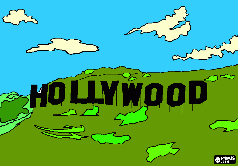 gratis malvorlagen HOLLYWOOD