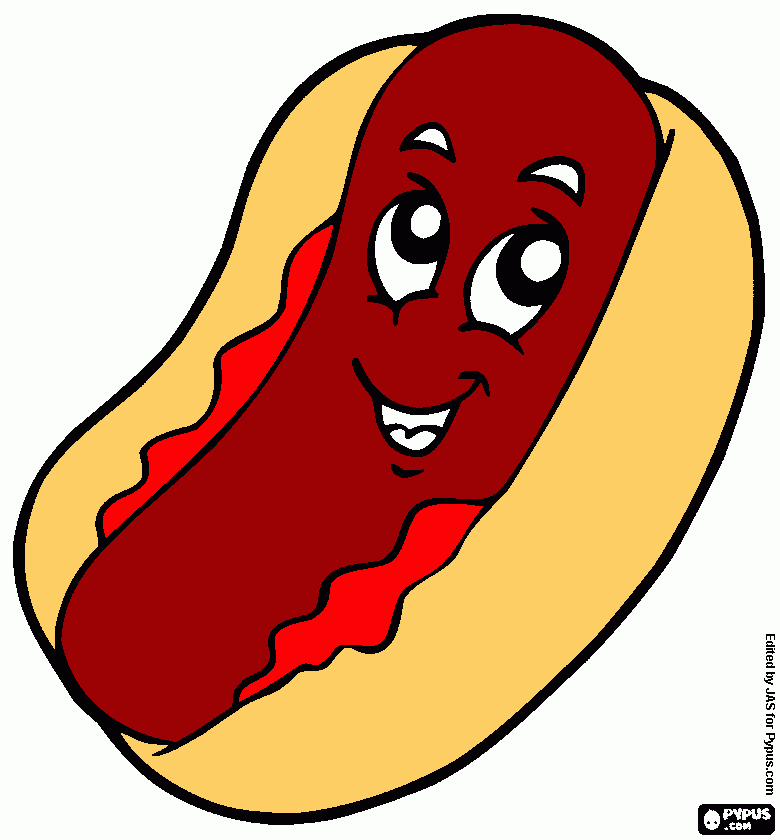 gratis malvorlagen Hot Dog
