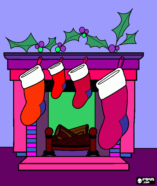gratis malvorlagen Hängende Socken