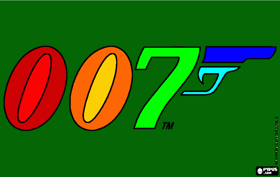 gratis malvorlagen James Bond 007