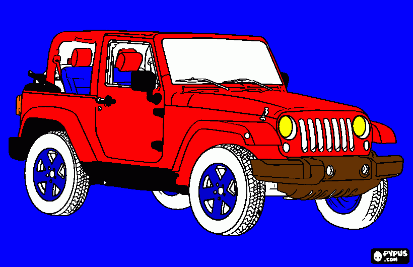 gratis malvorlagen Jeep Crysler