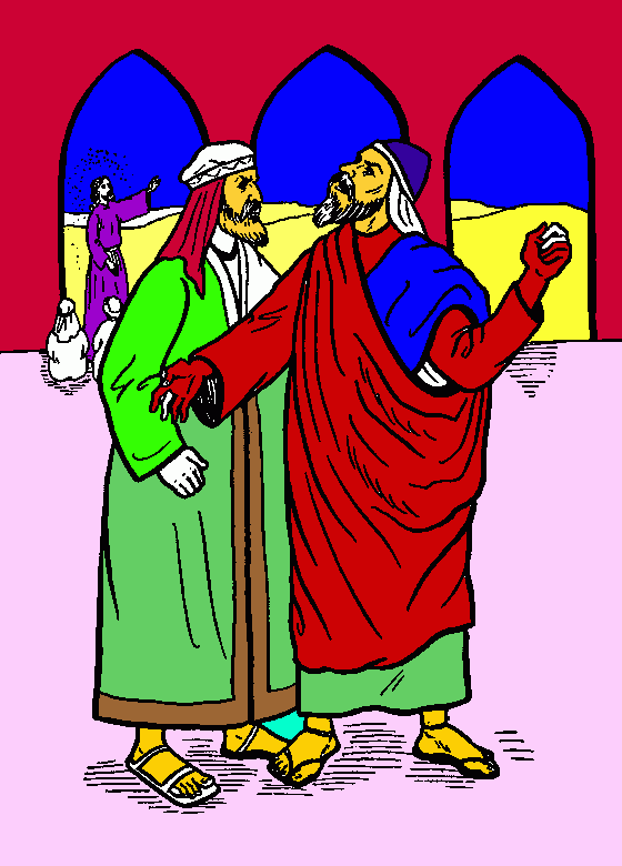 gratis malvorlagen Jesus im Tempel