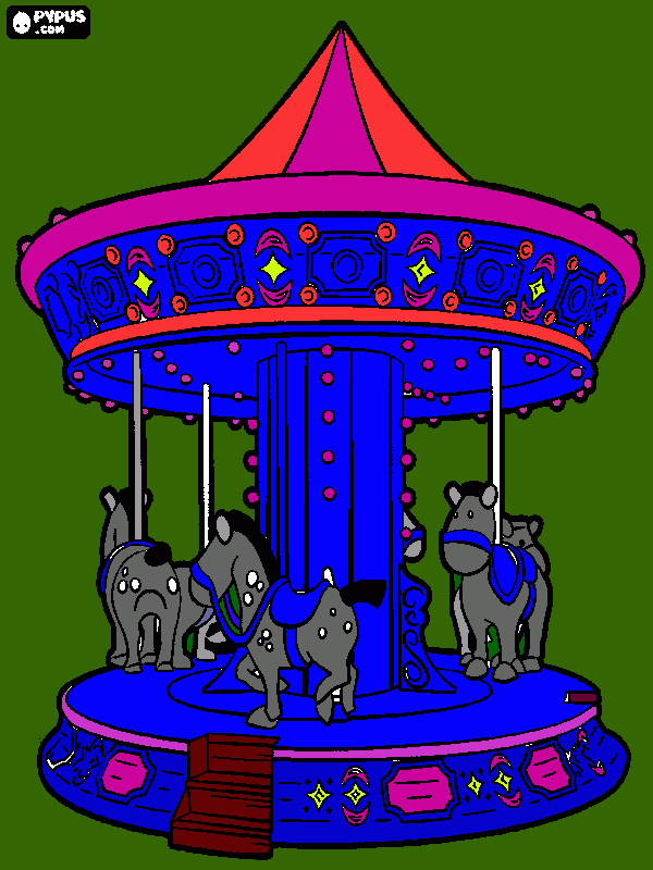 gratis malvorlagen Karussell