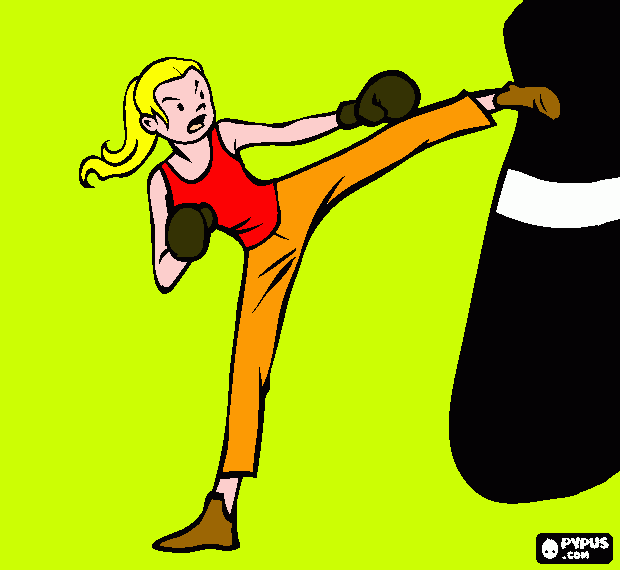 gratis malvorlagen kickboxen