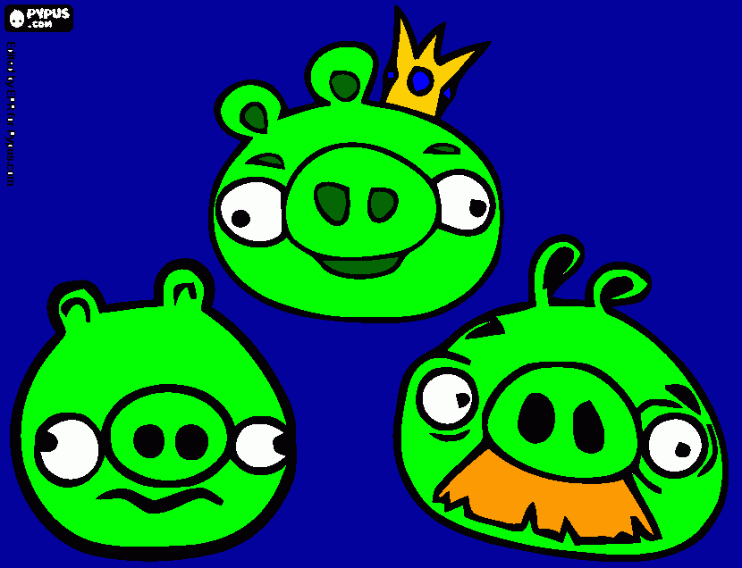gratis malvorlagen King Pig