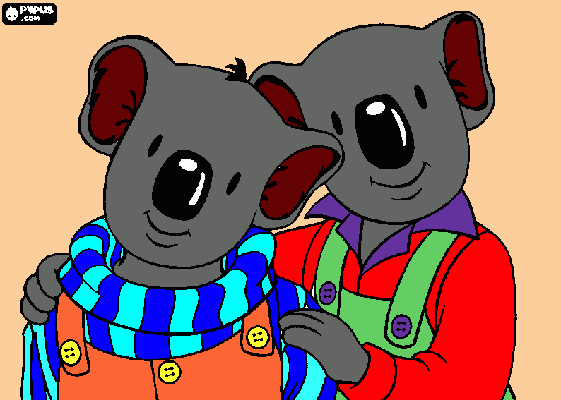 gratis malvorlagen Koala-Brüder