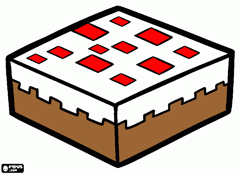 gratis malvorlagen Kuchen mine