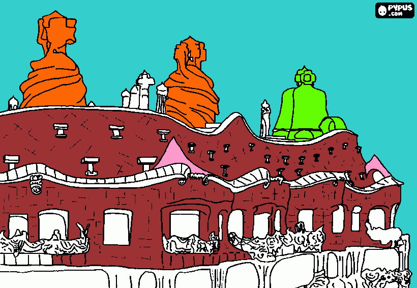 gratis malvorlagen La Pedrera Casa Mila (Gaudi)