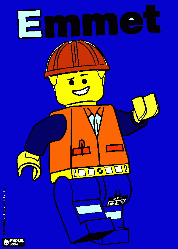 gratis malvorlagen Lego Emmet