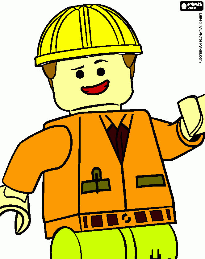 gratis malvorlagen Lego-Mann