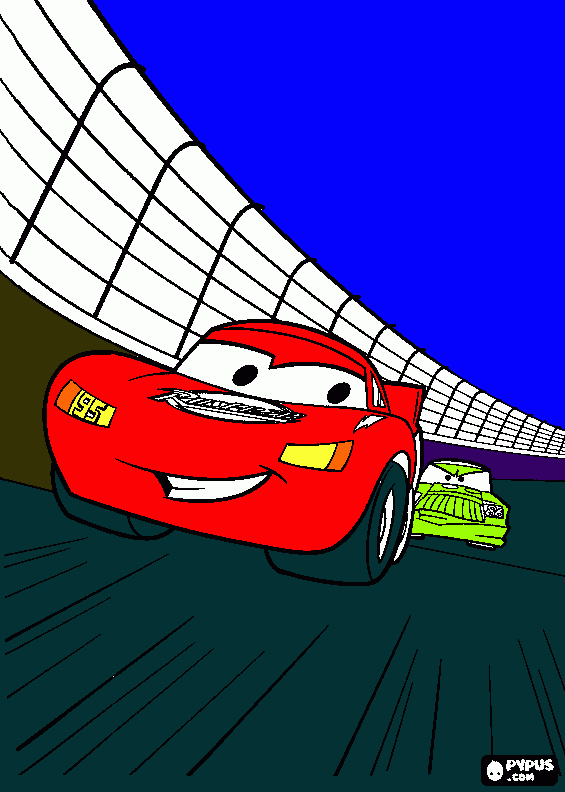 gratis malvorlagen Lightening Mcqueen