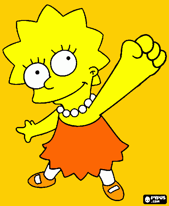 gratis malvorlagen Lisa Simpson