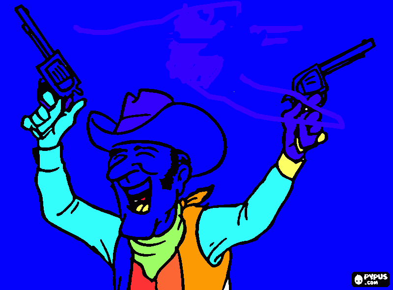 gratis malvorlagen Lukas Cowboy
