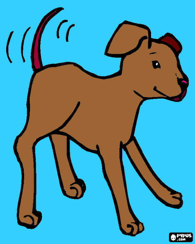 gratis malvorlagen Lustiger hund