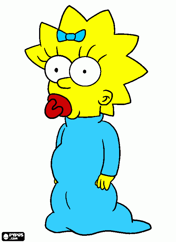 gratis malvorlagen maggie simpsons