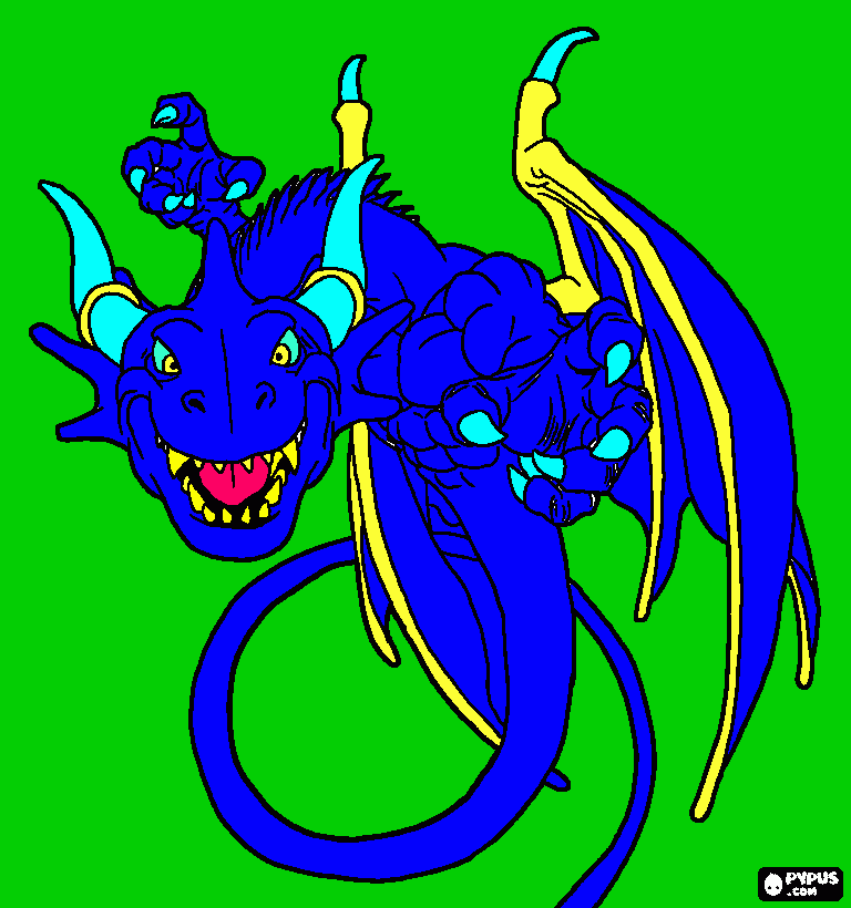 gratis malvorlagen Manga Drache
