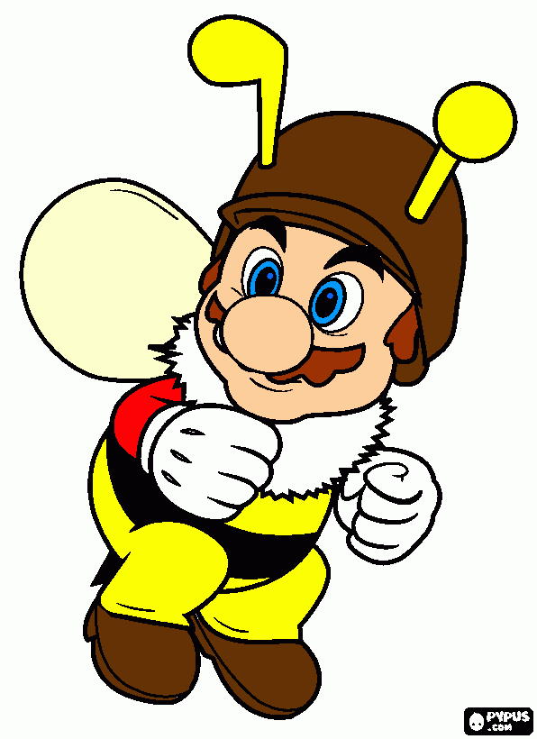 gratis malvorlagen Mario Biene