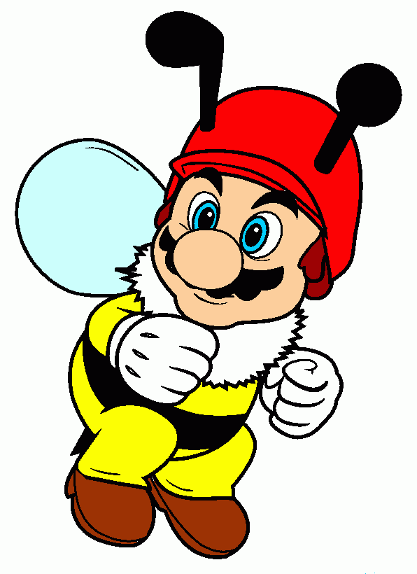 gratis malvorlagen mario  Biene