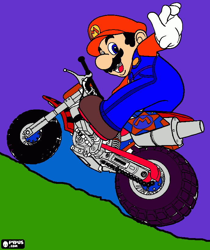gratis malvorlagen MARIO CROSS