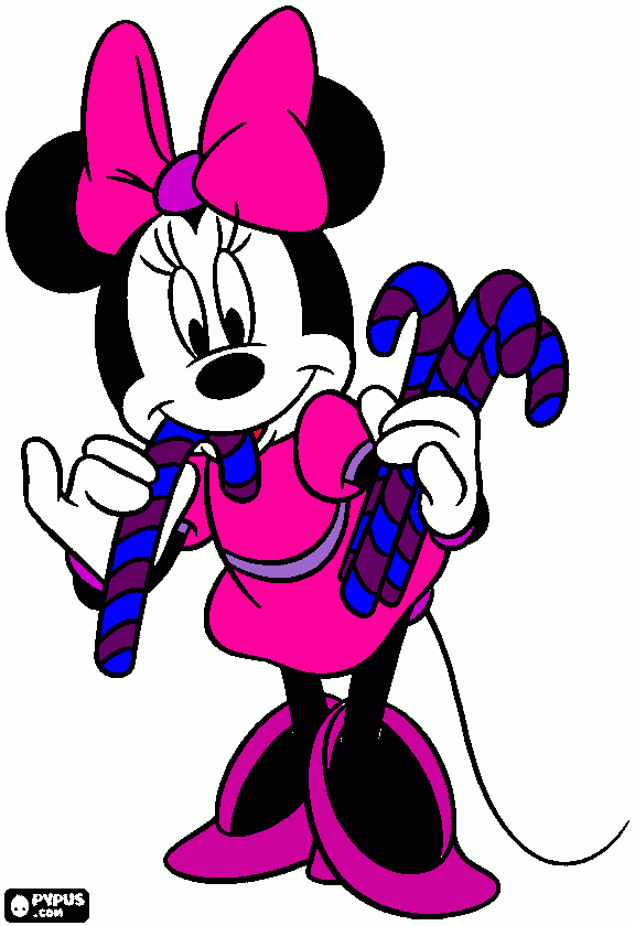 gratis malvorlagen Maus die Minnie heißt
