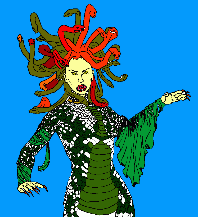 gratis malvorlagen Medusa