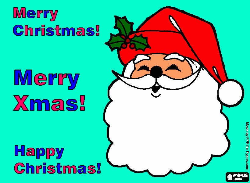 gratis malvorlagen Merry Christmas