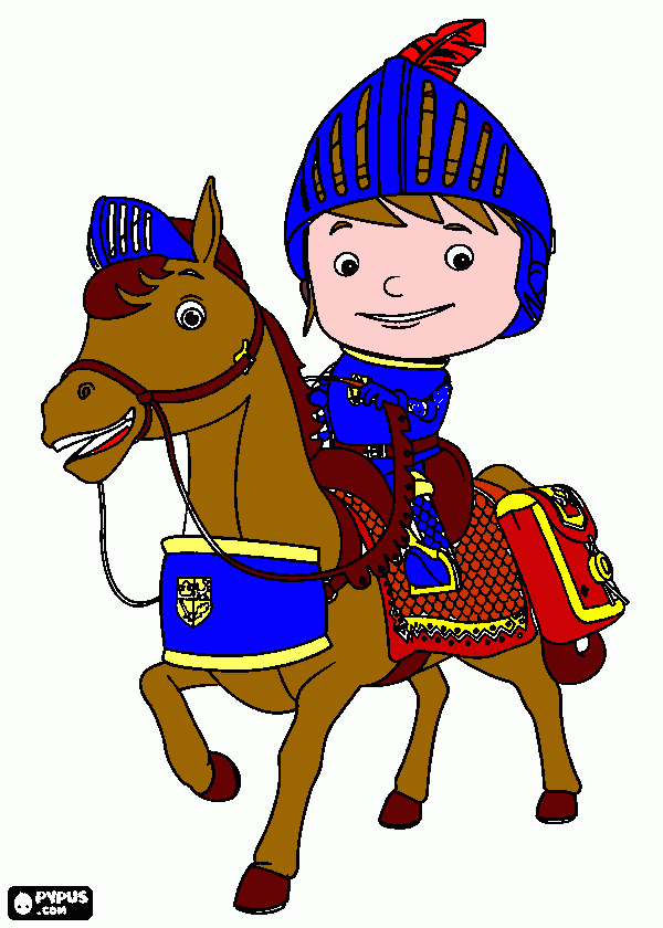 gratis malvorlagen Mike der Ritter
