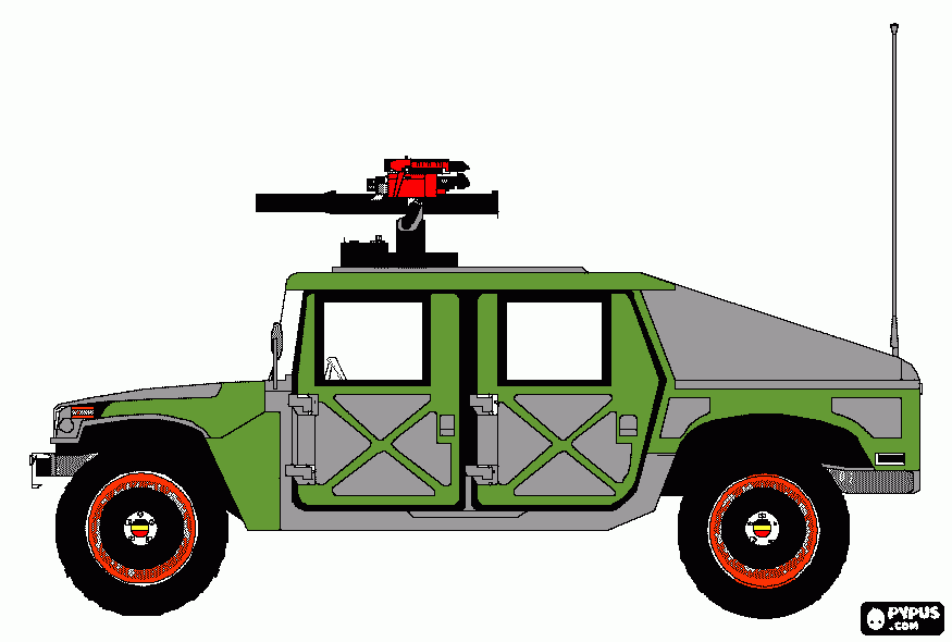 gratis malvorlagen militärjeep
