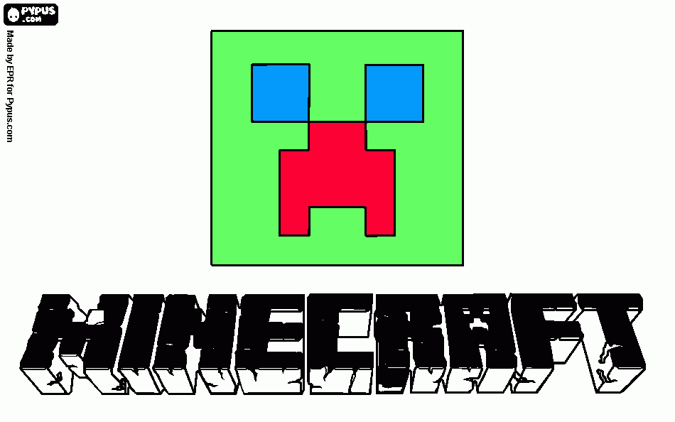 gratis malvorlagen Minecraft bild bunt