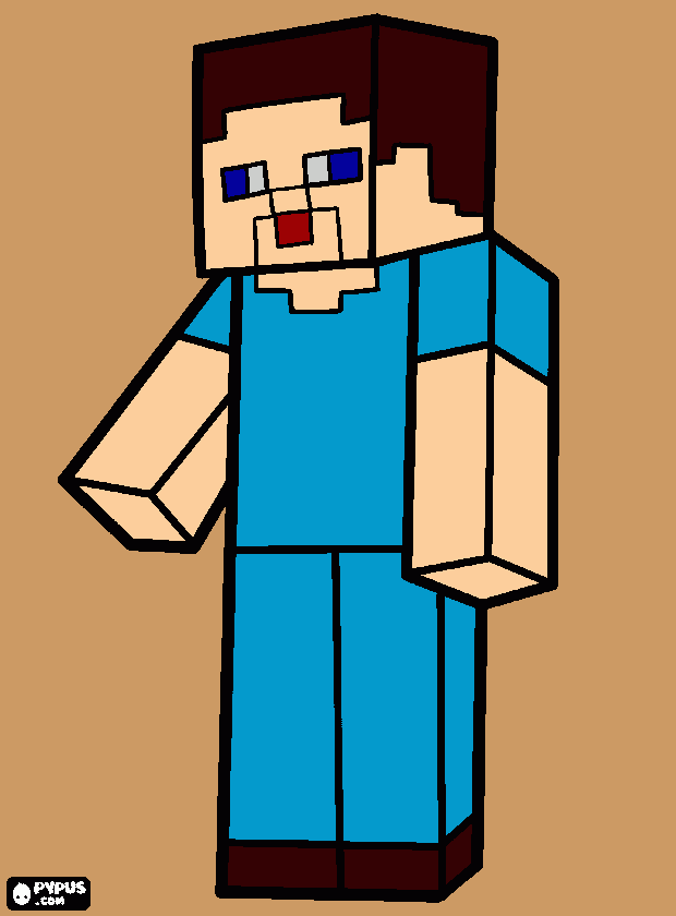 gratis malvorlagen Minecraft Steve