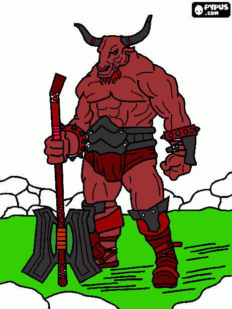 gratis malvorlagen minetaurus