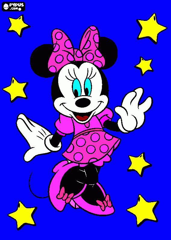 gratis malvorlagen Minni Mouse