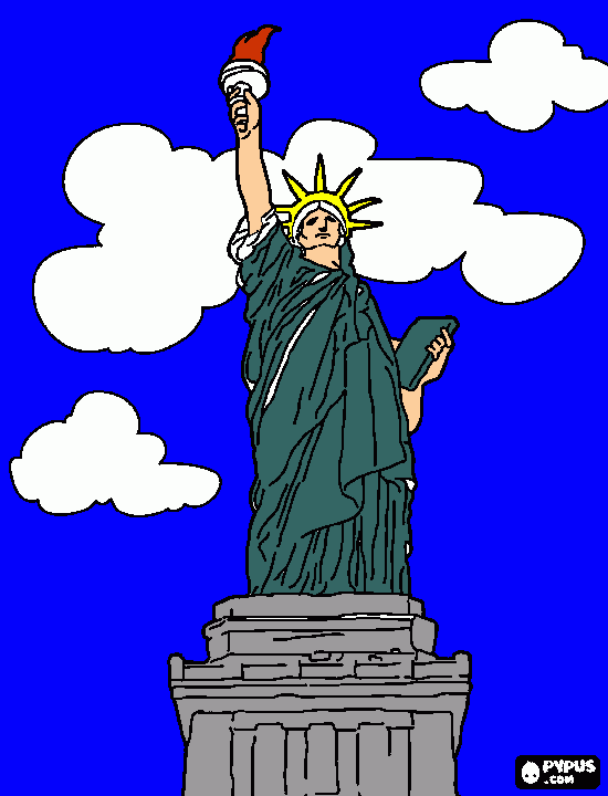 gratis malvorlagen Miss Liberty