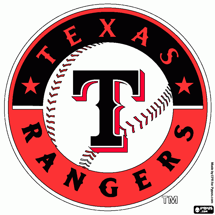 gratis malvorlagen mlb logo texas rangers