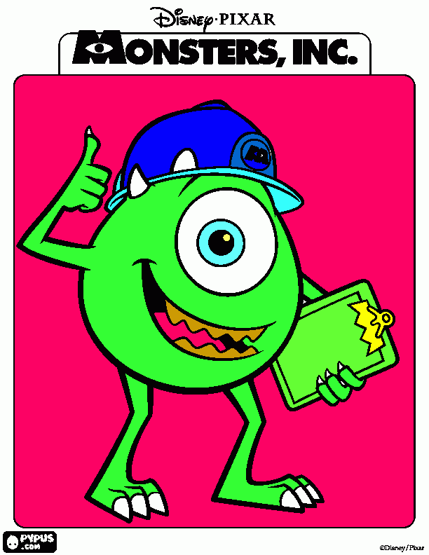 gratis malvorlagen Monster Mike
