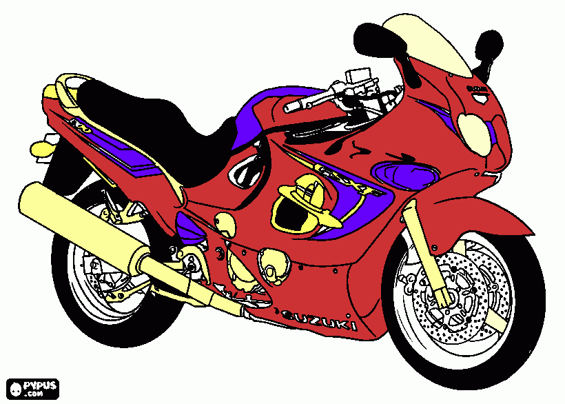 gratis malvorlagen motorrad