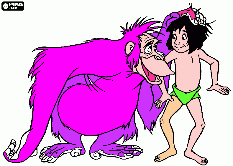 gratis malvorlagen Mowgli