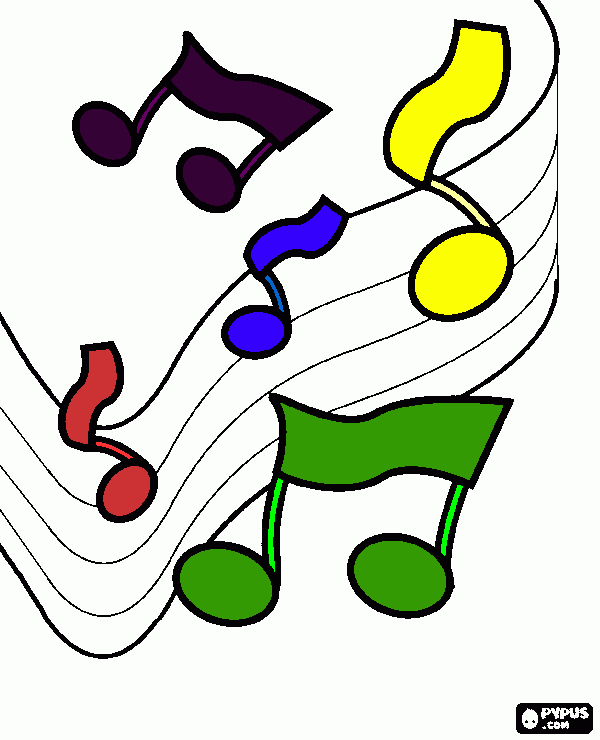 gratis malvorlagen Musik Party