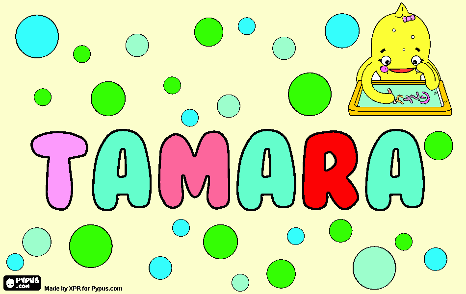 gratis malvorlagen name tamara