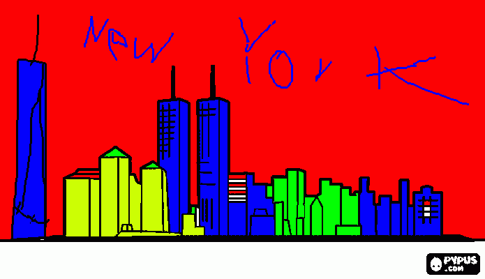 gratis malvorlagen new york skyline