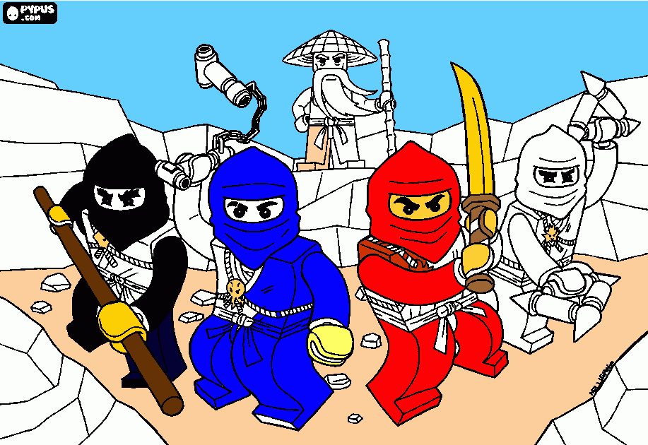 gratis malvorlagen ninja go