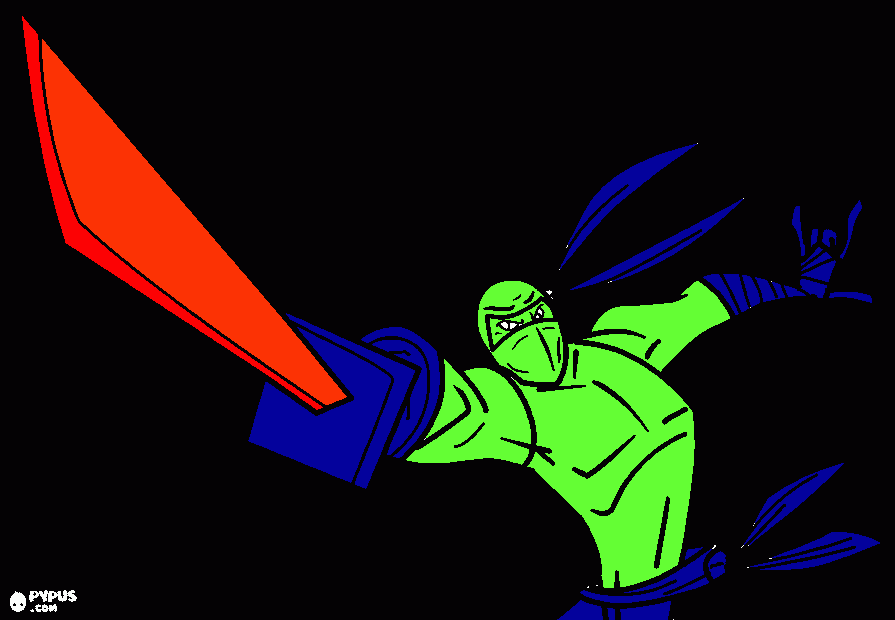 gratis malvorlagen Ninja Kämpfer
