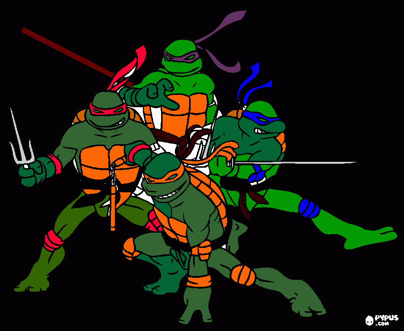 gratis malvorlagen ninja turtels in der nacht