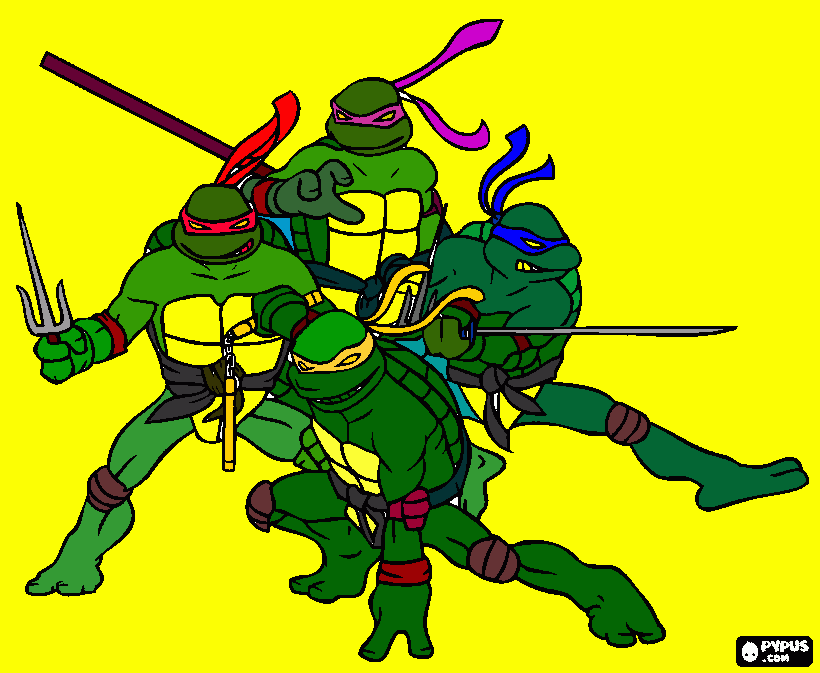gratis malvorlagen Ninja Turtels