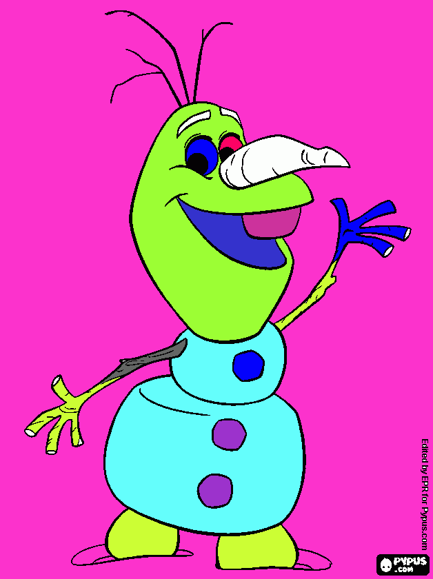 gratis malvorlagen olaf  party  wersion