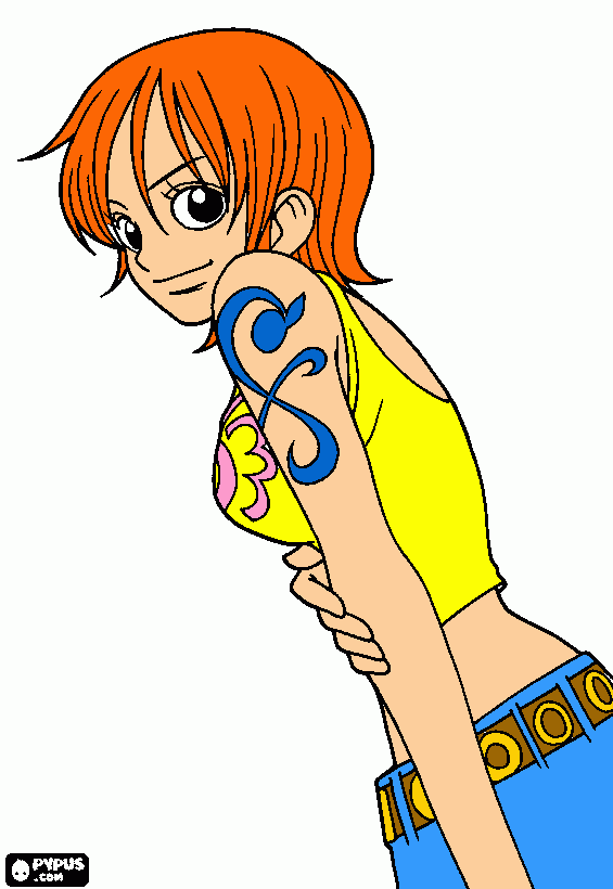 gratis malvorlagen One Piece Nami